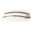 French-made for U.S. Cavalry saber with blue  and gilt blade in American Pa