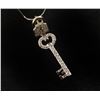 Image 2 : Beautifully designed Lock and Key pendant set  with Diamonds weighing appro