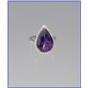 Image 2 : Wonderful Pear Shaped Amethyst and Diamond  Ring featuring a Fine amethyst