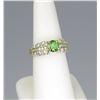 Image 4 : Brilliant Green and White Diamond Ring  featuring a Fancy intense vivid gre