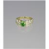 Image 6 : Brilliant Green and White Diamond Ring  featuring a Fancy intense vivid gre