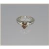 Image 3 : Irresistible Chocolate and White Diamond Ring  featuring a marquise cut Fan