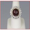 Image 2 : Glamorous Cabochon Ruby and Diamond Ring  featuring ruby weighing approx. 1