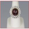 Image 2 : Glamorous Cabochon Ruby and Diamond Ring  featuring ruby weighing approx. 1