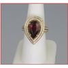 Image 1 : Exceptionally Beautiful Pear Shaped Ruby and  Diamond Ring featuring a 5.66