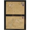 Image 2 : Two beautifully framed and matted illustrated  letter envelops in the style