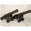 Image 1 : Impressive pair of British iron cannons, ca  early 19th Century, each barre