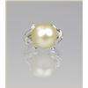 Image 4 : Luxurious FINE Golden South Sea Pearl and  Diamond Ring featuring a gorgeou