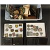 Image 1 : Bonanza lot of badges in 2 riker cases and  misc. car memorabilia, mostly p