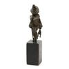 Image 2 : Bronze of small boy coming home from fishing;  approximately 8&#8221; in height o