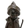 Image 3 : Bronze of small boy coming home from fishing;  approximately 8&#8221; in height o