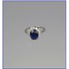 Image 2 : Gorgeous Ceylon Colored Blue Sapphire and  Diamond Ring featuring a 3.00 ca