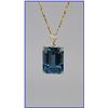 Image 3 : Fantastic 27.15 carat London Blue Topaz and  Diamond Pendant featuring an e