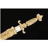 Image 2 : Renaissance style dagger with fancy cast and  gold plated grip and scabbard