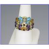 Image 1 : Enchanting Multi-Gem Butterflies and Flowers  Fashion Ring with blue topaz,