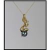 Image 3 : Artistic and Beautifully Detailed Black Pearl  Mermaid Pendant with small d