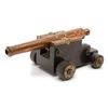 Image 1 : Bronze desk size cannon on wood carriage,  approx. 12&#8221; x  7&#8221; x  4&#8221; in overa