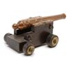 Image 2 : Bronze desk size cannon on wood carriage,  approx. 12&#8221; x  7&#8221; x  4&#8221; in overa