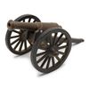 Image 4 : Lot of 9 antique and vintage desk-size metal  cannons, two with wood carria