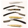 Image 1 : Lot of 7 antique straight razors, 3 in  cardboard boxes and 4 in an old can