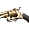 Image 3 : All brass engraved pinfire revolver with  folding trigger, 7.65mm caliber,