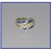 Image 2 : 5. Striking Blue &amp; Yellow Sapphire and  Diamond Ring with 14 blue and 14 ye