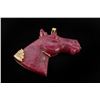 Image 2 : Natural Ruby weighing approx. 40cts.  beautifully carved as a horse head fr