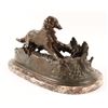 Image 3 : Bronze casting by P.J. Mene of Hunting dogs  on marble base, approximately