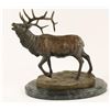 Image 1 : Beautiful original bronze casting of an elk  on base, approximately 14&#8221; lon