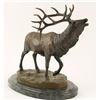 Image 2 : Beautiful original bronze casting of an elk  on base, approximately 14&#8221; lon