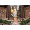 Image 1 : Carved rose marble figure of &quot;Rebecca at The  Well&quot;. Approximately 38&quot; not