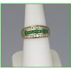 Image 1 : FINE Quality Emerald and Diamond Ring with 8  princess cut emeralds weighin
