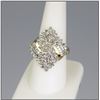 Image 2 : Pure Glamor Diamond Cocktail Ring with 58  round and baguette cut white and