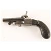 Image 3 : Double barrel side by side pinfire pistol,  engraved with carved grips and