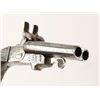 Image 4 : Double barrel side by side pinfire pistol,  engraved with carved grips and