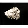 Image 2 : Men's 14k gold ring, custom white gold in  sporting horse motif, size 12 1/