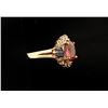 Image 2 : 2.8 carat Pink Tourmaline ring set with .30  carat Sapphire and accenting D