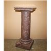 Image 1 : Antique marble pedestal with rose/burgundy  colorations and classic ancient