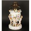 Image 2 : Sitzendorf (German) 19th to early 20th  century oil lamp with cherubs. Meas