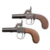 Image 2 : Pair of British muff pistols marked &#8220;Manton  London&#8221;. Cross keys proofed an