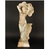 Image 1 : Art Deco carved alabaster statue of Egyptian  dancing girl, approximately 2