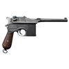 Image 1 : **Mauser Model C-96 &#8220;broom handle&#8221;   semi-automatic pistol, 7.65mm caliber,