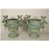 Image 1 : Cast and chased metal planters in classic  forms of cupids, lions and flora