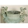 Image 2 : Cast and chased metal planters in classic  forms of cupids, lions and flora