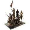 Image 2 : Bronze of early 19th Century French soldiers  with flags; approximately 27.