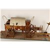 Image 1 : Large beautifully handmade wooden model of a  Western Chuck Wagon, approxim