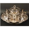 Image 1 : Lot of silver plated serving pieces.       Est.:  $50-$100.