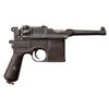 Image 1 : **Mauser Model C-96 &#8220;broom handle&#8221;  semi-automatic pistol, 7.65mm caliber,