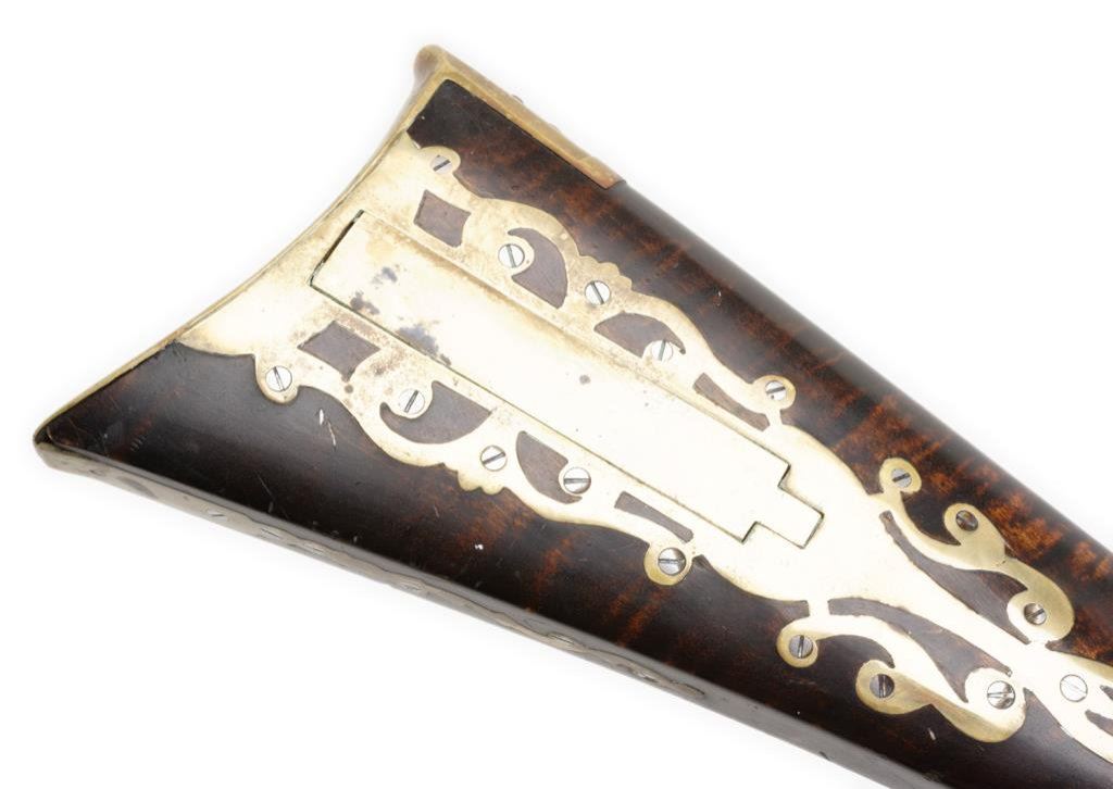Decorative Wire Inlay Rifle Exhibition quality Kentucky style rifle with L.L. in wire inlay on the lef