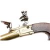 Image 3 : Flintlock brass pocket pistol marked  &#8220;Molineau&#8221;; 11mm caliber, 2.5&#8221; barrel